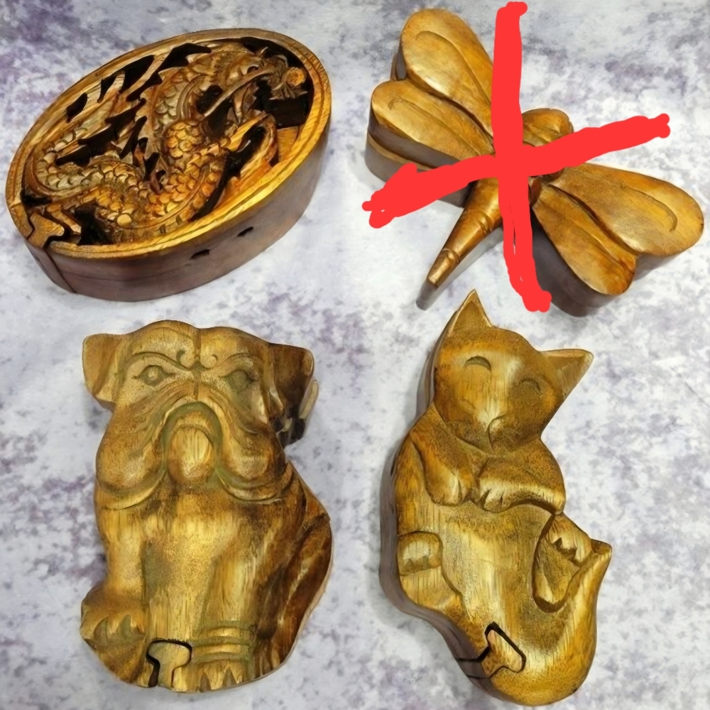 Wooden Puzzle Trinket Box